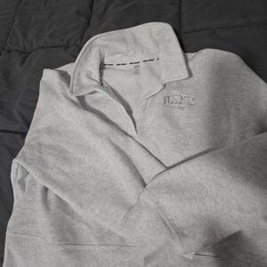 DKNY Light Gray Quarter-Zip Sweatshirt